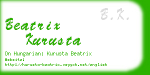 beatrix kurusta business card